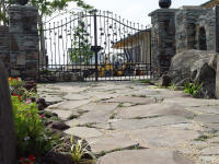 Iron gates-front entrance
